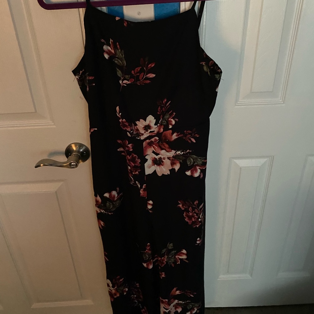Black Floral Jumpsuit